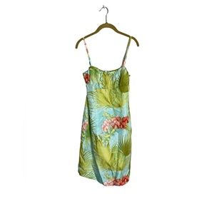 Tommy Bahama Blue Green Spaghetti Strap Sundress